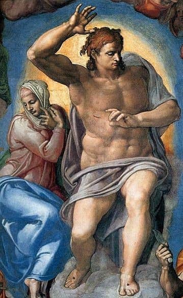 Микеланджело. Изображение Шри Иисуса и Марии
